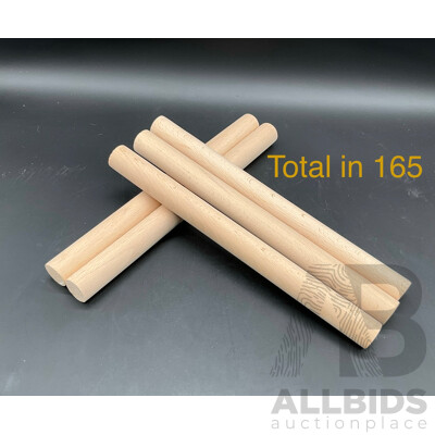 Multi-Purpose Wooden Dowel Rods 250X 21.2mm - Lot of 165