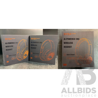 EKSA H6 & H16 Wireless Headsets with Microphone - Lot of 3