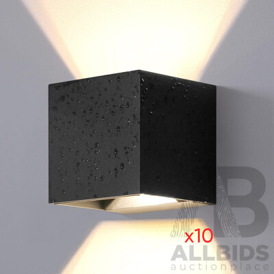 LED Up& Down Outdoor Wall Lights 10W 3200K Warm White - Lot of 10