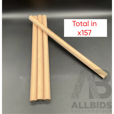 Multi-Purpose Wooden Dowel Rods 400X 21.2mm - Lot of 157