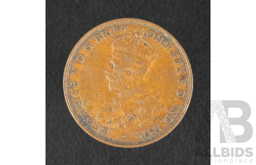Australian 1932/33 Over Stamp Penny