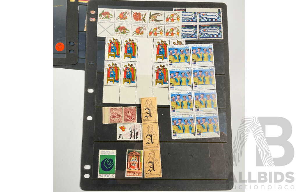 Collection of Mint Australian Stamps, Examples Spanning Predecimal to 2000's Including Tom Roberts Four Dollar Block of Four, Antarctic Territory, Blocks, Sets and More