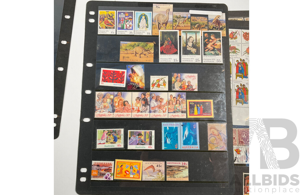 Collection of Mint Australian Stamps, Examples Spanning Predecimal to 2000's Including Tom Roberts Four Dollar Block of Four, Antarctic Territory, Blocks, Sets and More