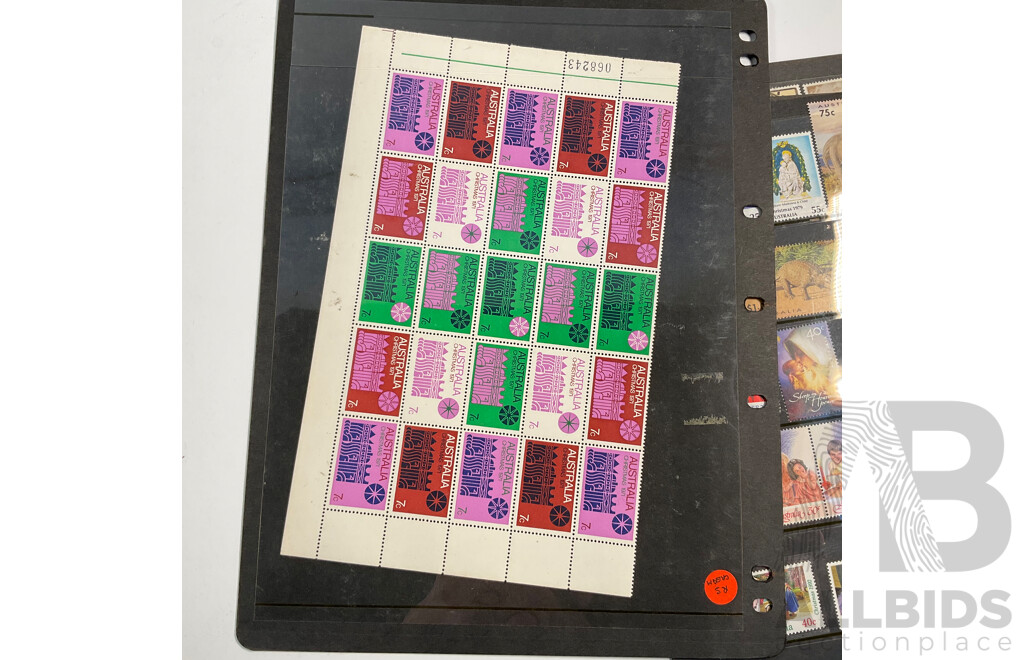 Collection of Mint Australian Stamps, Examples Spanning Predecimal to 2000's Including Tom Roberts Four Dollar Block of Four, Antarctic Territory, Blocks, Sets and More