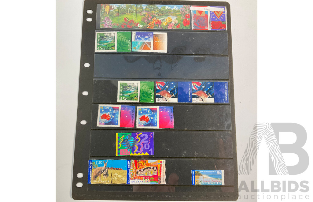 Collection of Mint Australian Stamps, Examples Spanning Predecimal to 2000's Including Tom Roberts Four Dollar Block of Four, Antarctic Territory, Blocks, Sets and More