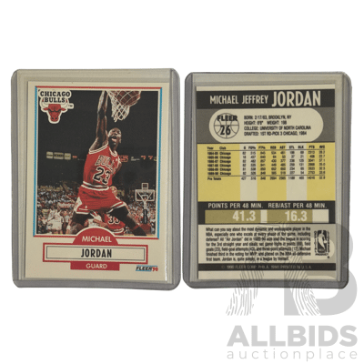 1990 Fleer Michael Jordan Chicago Bulls Card