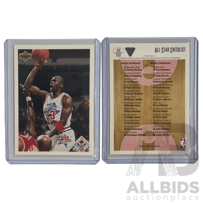Michael Jordan NBA All-Star Upper Deck Checklist Card