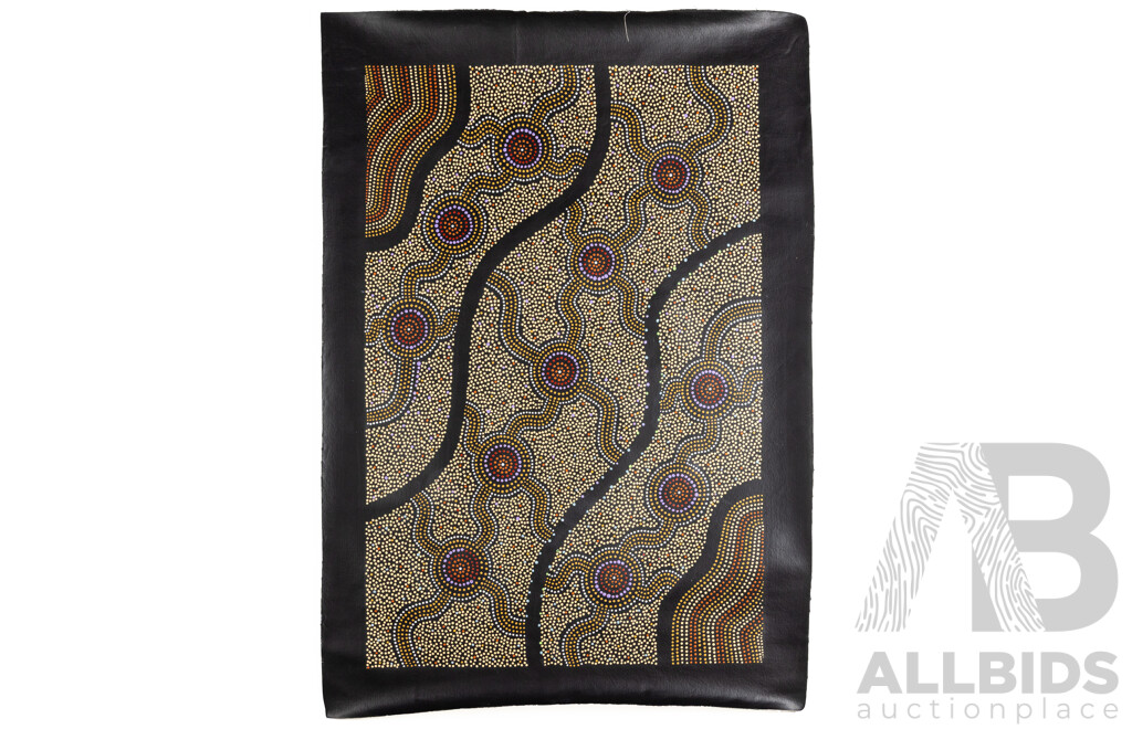 Artist Unknown, (20th Century, Indigenous-Australian), My Country, Wonderful Original Acrylic on Canvas Cloth, 104 x 72 cm (edge to edge)