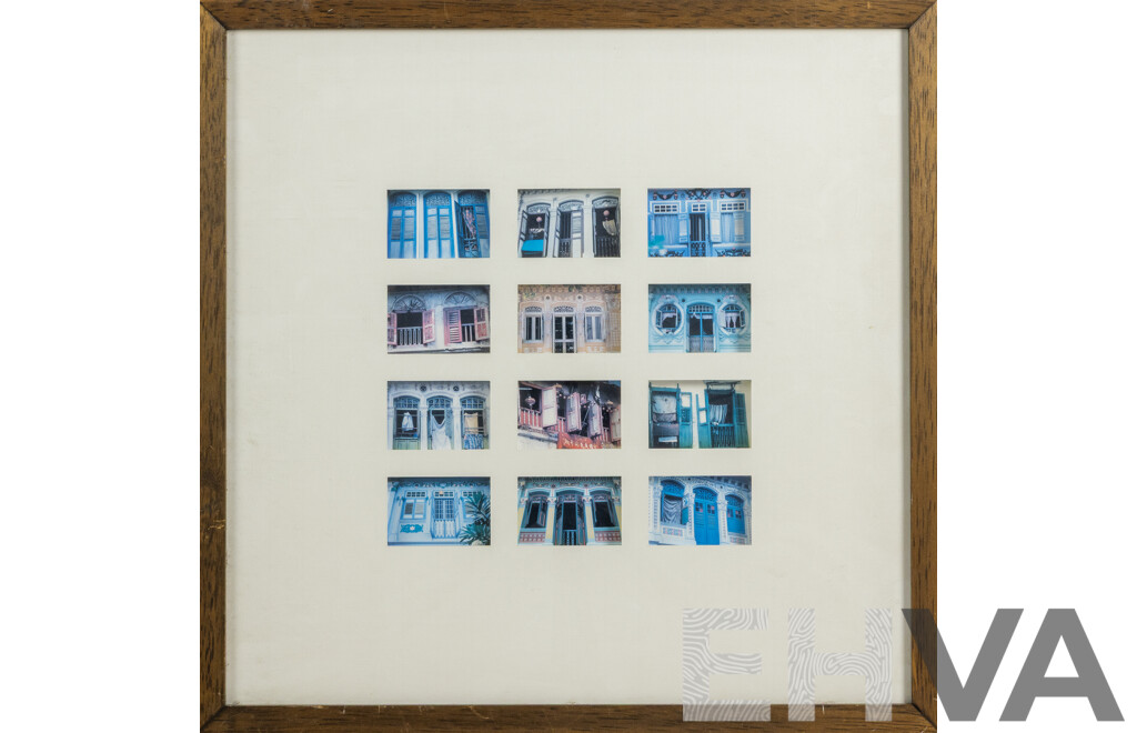 Artist Unknown (20th Century), Doors and Windows, Original Miniature Colour Photographs, 54 x 54 cm (frame)