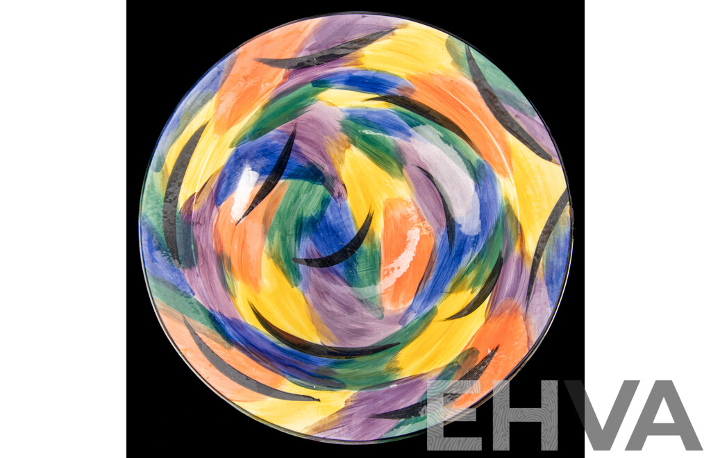 Local Pottery Bowl Hand Painted by Silvana, Canberra 1999