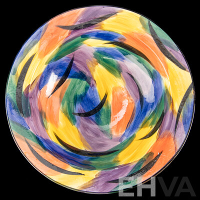 Local Pottery Bowl Hand Painted by Silvana, Canberra 1999