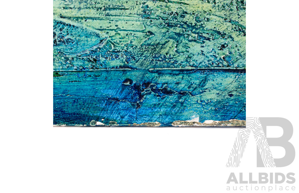 Maynard Waters, (20th Century, Australian, 1936-), Neutropia, Original Mid Century Mixed Media Oil and Plaster, 91 X 42 Cm (frame)