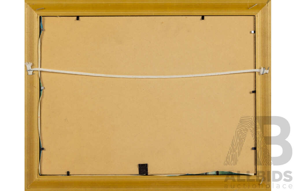 John Paul (20th Century, Working c1960s), Azure Reverie, Wonderful Original Watercolour and Mixed Media on Paper, 34 x 44 cm (frame)