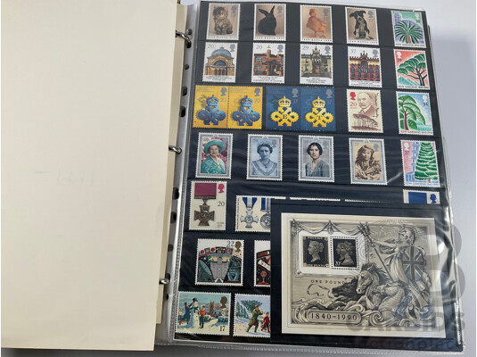 Album of United Kingdom Stamp Packs, Stamp Books and First Day Covers Spanning 1988-1990