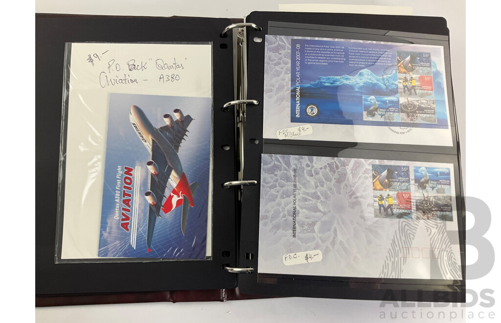 Album of Australian 2008 PNCs and Fist Day Covers Including Mega Fauna, 100 Years of Quarantine, Beijing Olympic Games, Centenary of Rugby League, Remembrance, World Youth Day Sydney, Centenary of Scouting, Year of the Rat