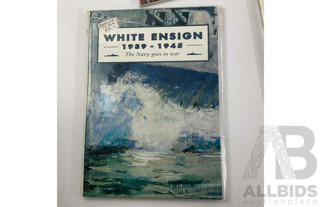 Australian Stamp Presentation Books Including War and Peace, Gaining Ground, Antarctica, White Ensign, Mission to Planet Earth, Trains of Australia, the ANZAC Tradition