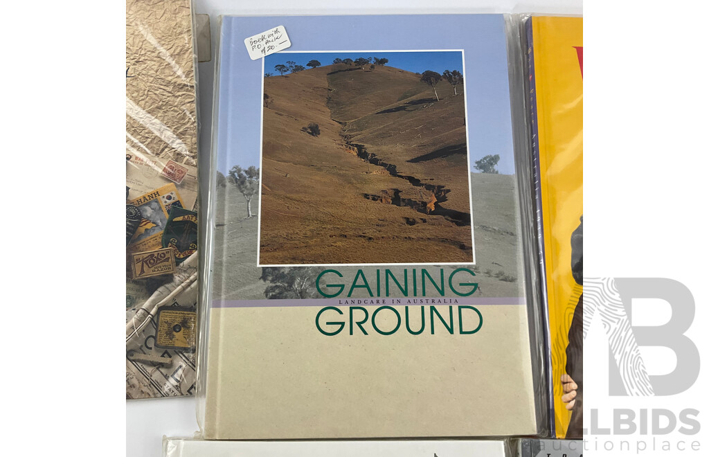 Australian Stamp Presentation Books Including War and Peace, Gaining Ground, Antarctica, White Ensign, Mission to Planet Earth, Trains of Australia, the ANZAC Tradition