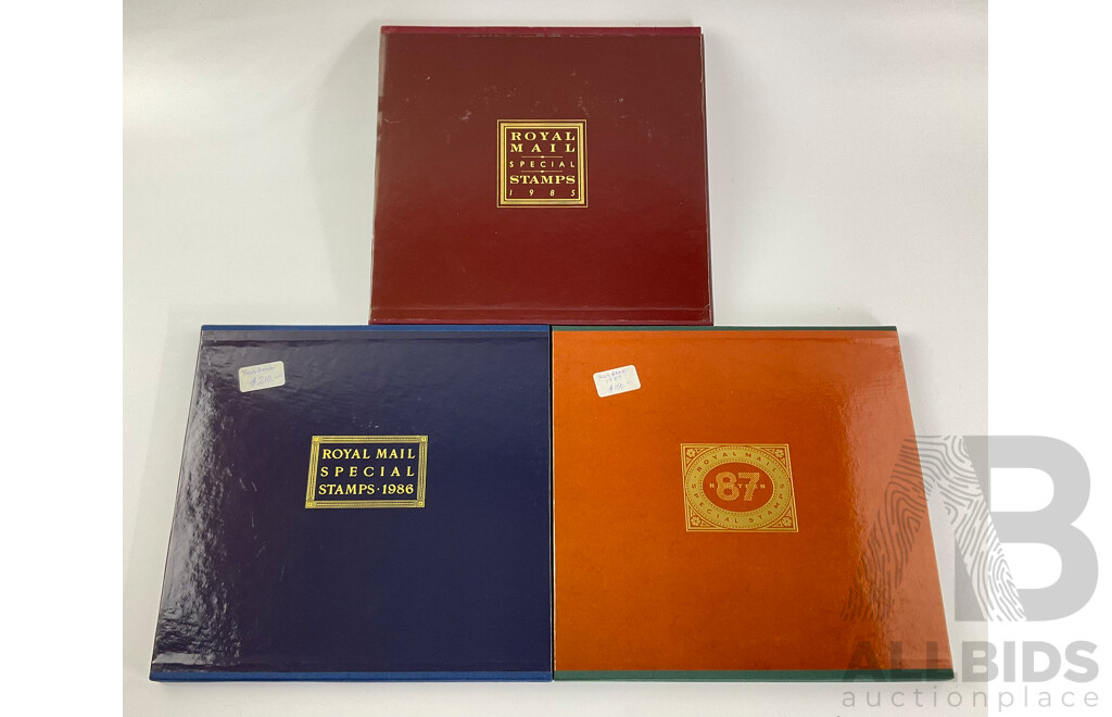 United Kingdom Royal Mail Special Stamps Sets 1985, 1986, 1987