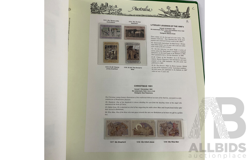 Australian Seven Seas 1991/92 Mint Stamp Album
