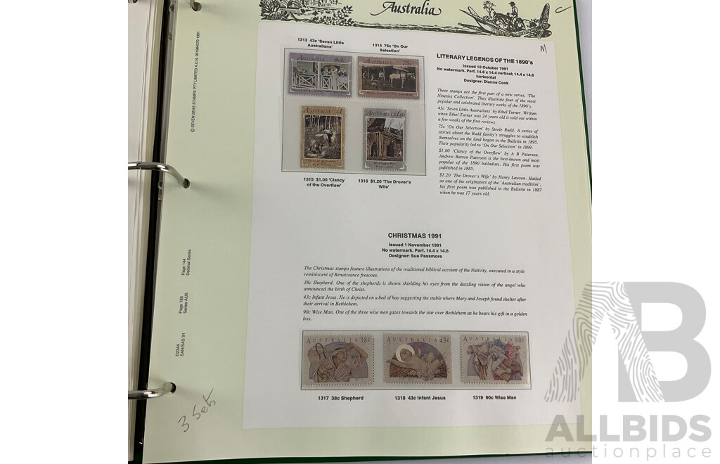 Australian Seven Seas 1991/92 Mint Stamp Album
