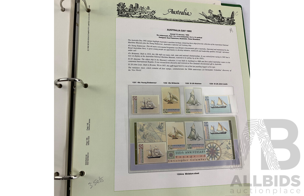 Australian Seven Seas 1991/92 Mint Stamp Album