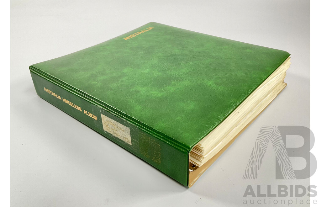 Seven Seas Album of Australian Stamps, Spanning 1984 to 1990, Multiple Sets of Each Year, Mostly Mint, Including Mint Twenty Dollar John Glover Painting