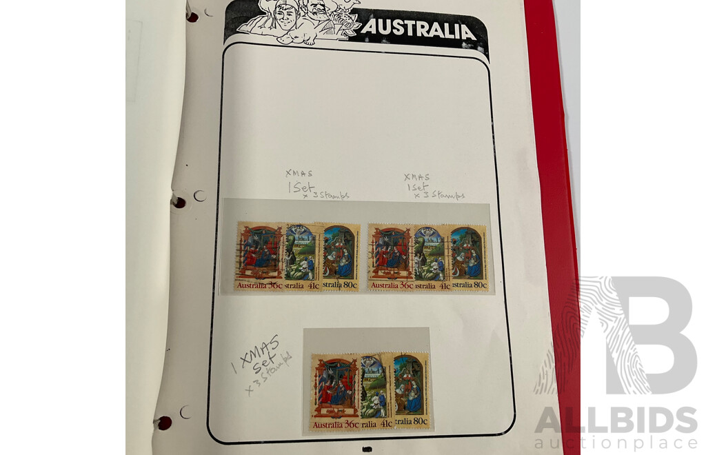 Australian VST Album of Cancelled Stamps Spanning 1987 to 1989