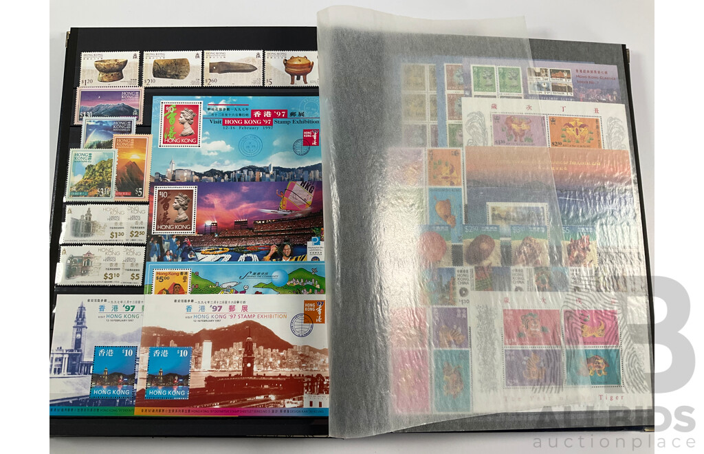 Album of Hong Kong Antique/vintage Mint and Used Stamps Spanning 1903 to 2001 Including Sets and Mini Sheets