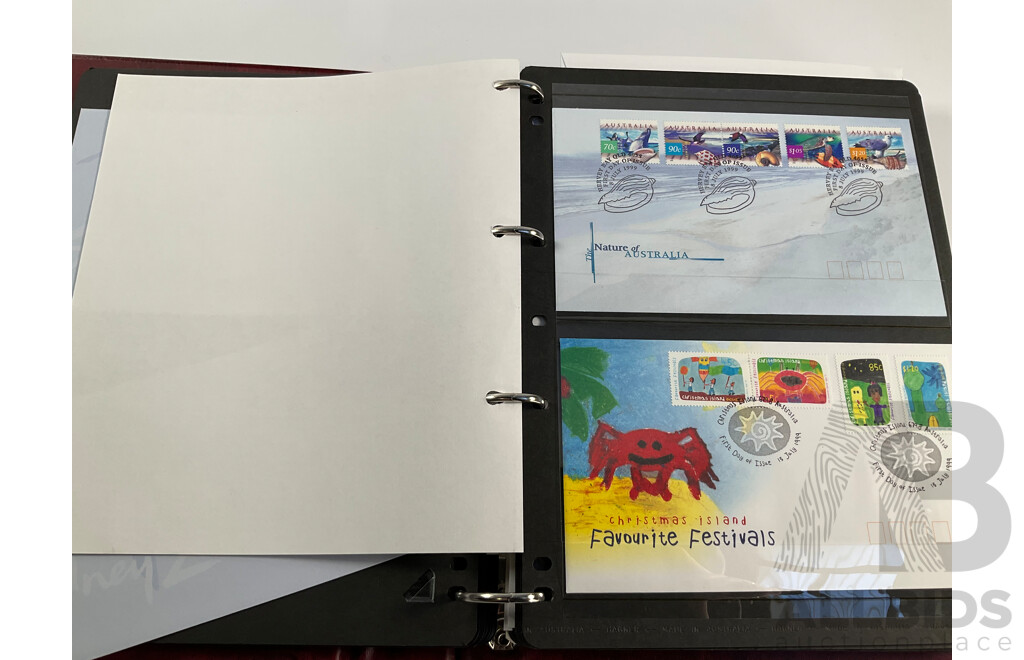 Album of Australian 1999-2000 PNCs and First Day Covers, Including Multiples and Sets