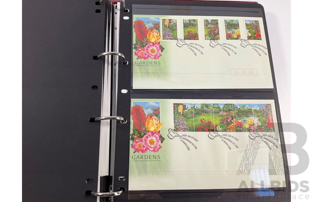 Album of Australian 1999-2000 PNCs and First Day Covers, Including Multiples and Sets
