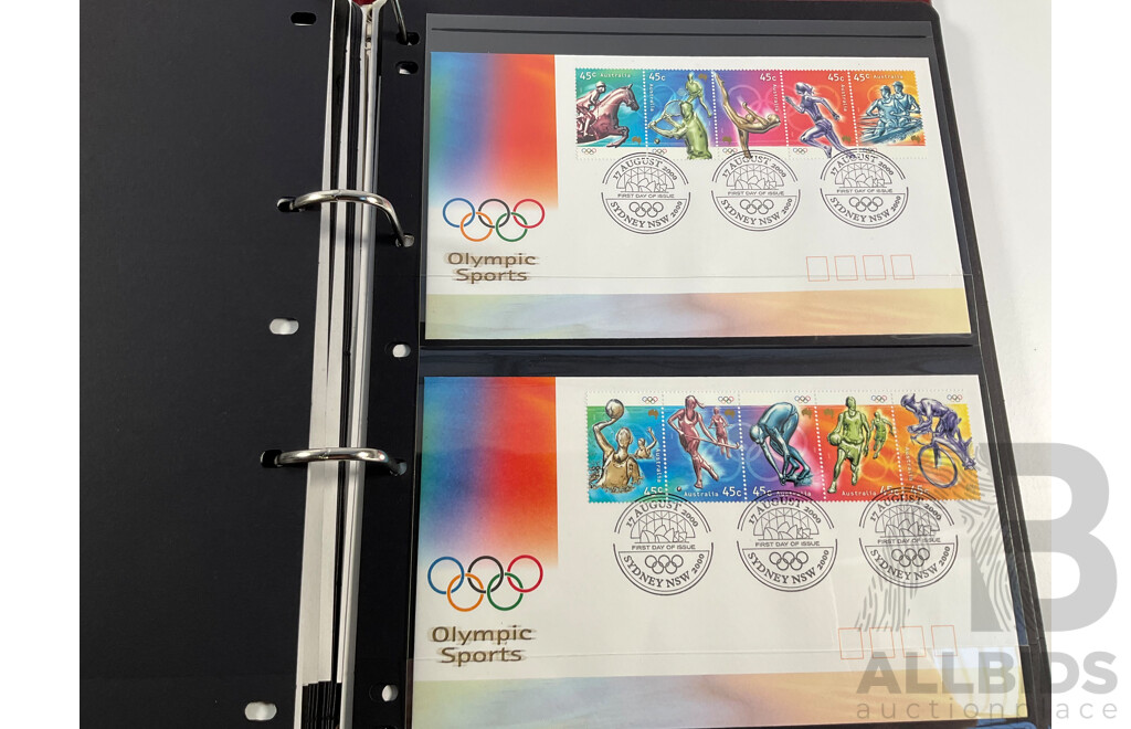 Album of Australian 1999-2000 PNCs and First Day Covers, Including Multiples and Sets
