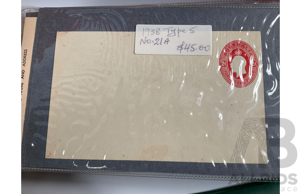 Album of Australian 1978/1979 First Day Covers with 1938 KGV Twopence Prepaid Envelope, Two Empty Seven Seas Hingeless Stamp Albums 1914 to 1985, Golden Days of Radio Postal Stamp Pack, The Stamp of Australia Book