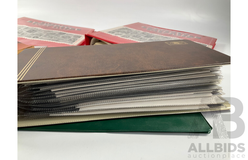 Album of Australian 1978/1979 First Day Covers with 1938 KGV Twopence Prepaid Envelope, Two Empty Seven Seas Hingeless Stamp Albums 1914 to 1985, Golden Days of Radio Postal Stamp Pack, The Stamp of Australia Book