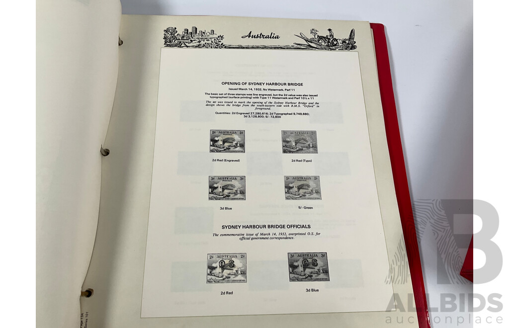 Album of Australian 1978/1979 First Day Covers with 1938 KGV Twopence Prepaid Envelope, Two Empty Seven Seas Hingeless Stamp Albums 1914 to 1985, Golden Days of Radio Postal Stamp Pack, The Stamp of Australia Book