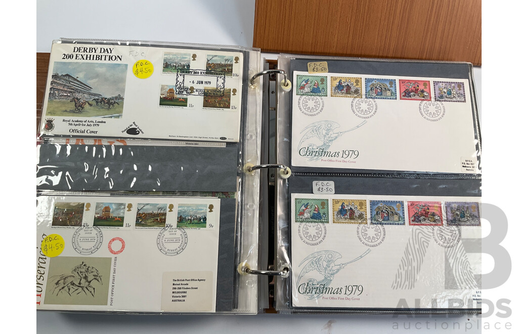 Two Albums of United Kingdom First Day Covers, Stamp Packs and Maximum Cards Spanning 1977 to 1987 Including Consecutive Year Packs 1981 to 1987