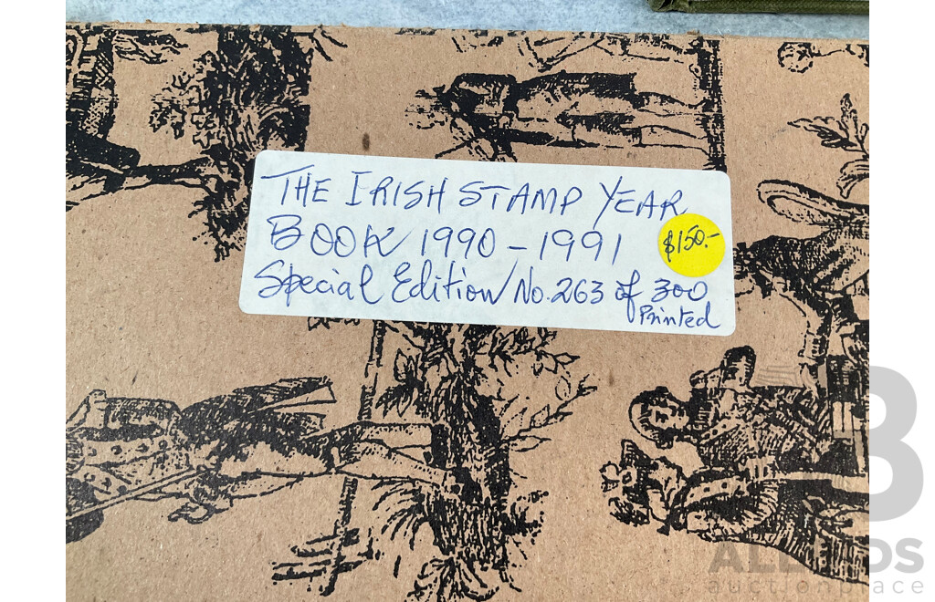 Eleven Irish Annual Stamp Albums Including 1989-1990, 1990-1991, 1990-1991 Special Edition, 1991-1992(2) 1994-1995, 1995-1996, 1997, 1998, 1999, 2000