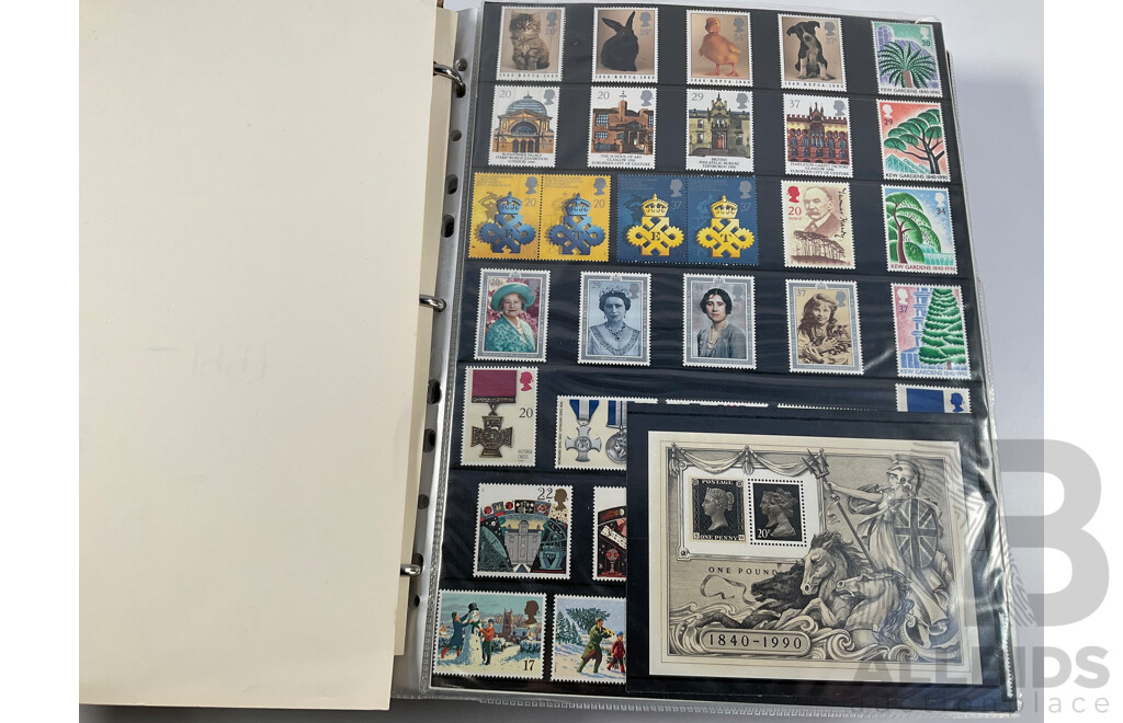 Album of United Kingdom Stamp Packs, Stamp Books and First Day Covers Spanning 1988-1990