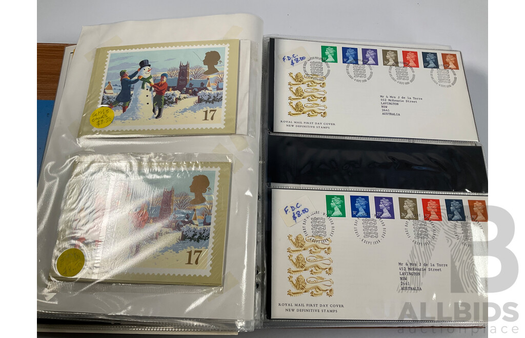 Album of United Kingdom Stamp Packs, Stamp Books and First Day Covers Spanning 1988-1990