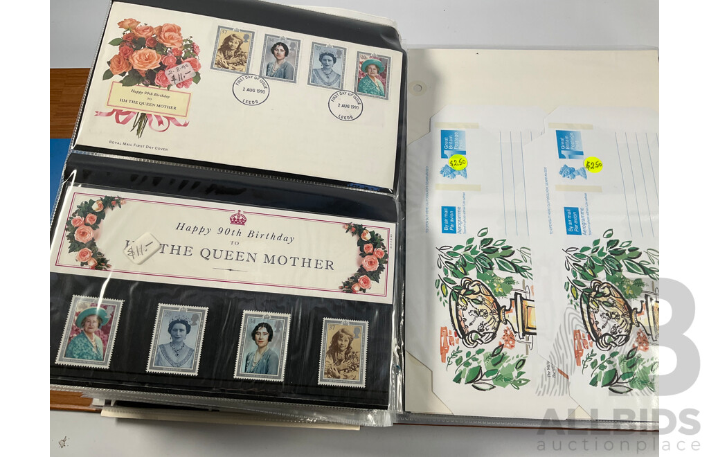 Album of United Kingdom Stamp Packs, Stamp Books and First Day Covers Spanning 1988-1990