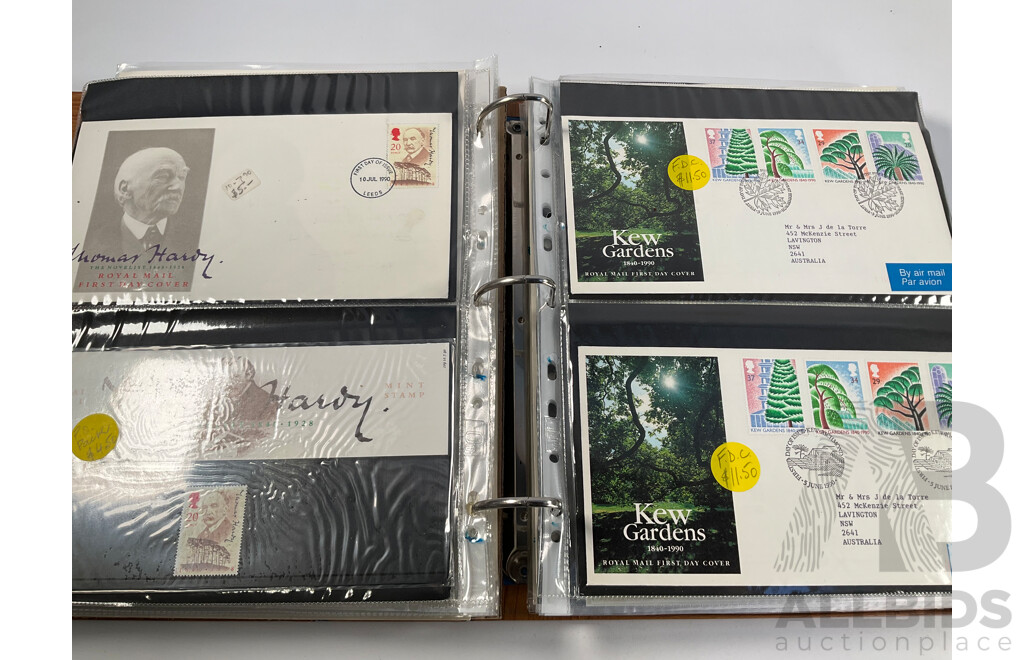 Album of United Kingdom Stamp Packs, Stamp Books and First Day Covers Spanning 1988-1990