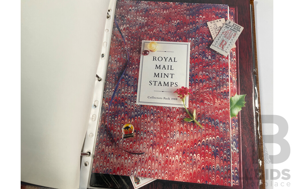 Album of United Kingdom Stamp Packs, Stamp Books and First Day Covers Spanning 1988-1990