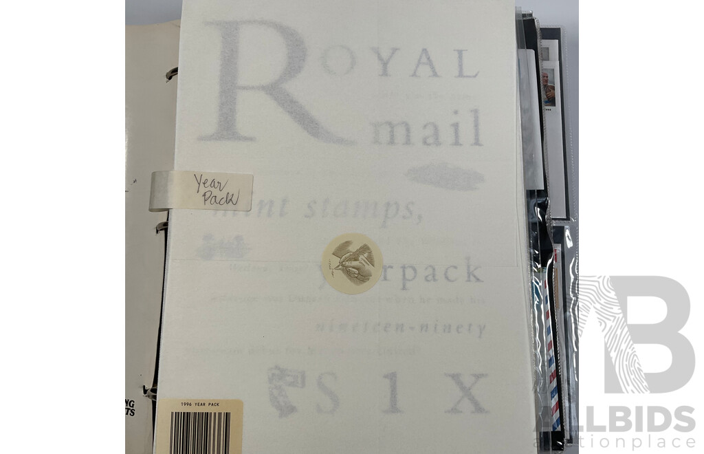 Album of United Kingdom Stamp Packs, PNCs, Stamp Books and First Day Covers Spanning 1994, 1995, 1996