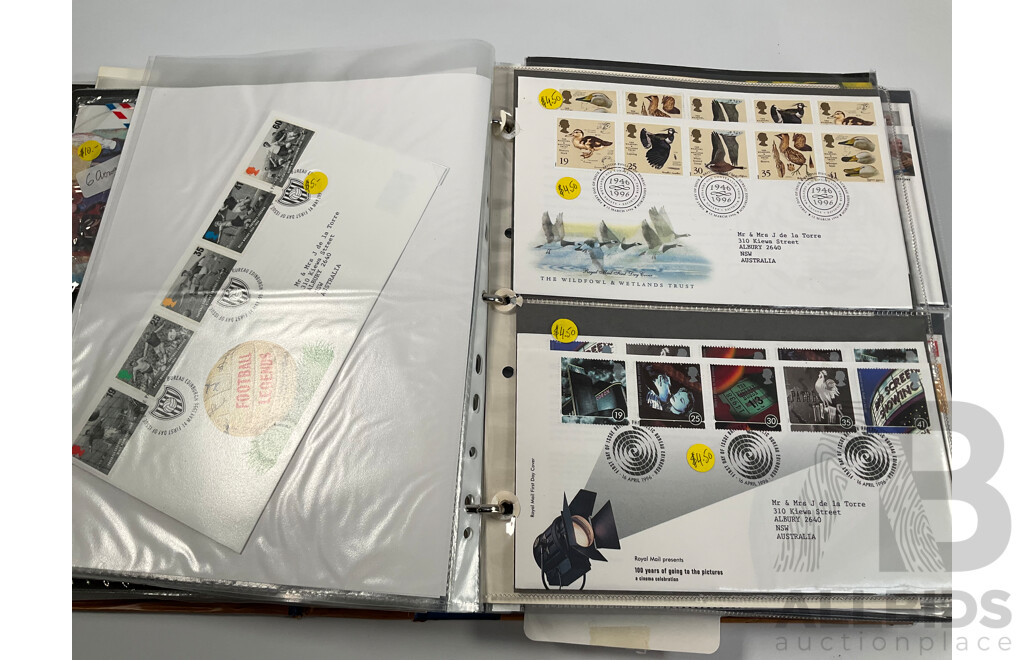 Album of United Kingdom Stamp Packs, PNCs, Stamp Books and First Day Covers Spanning 1994, 1995, 1996