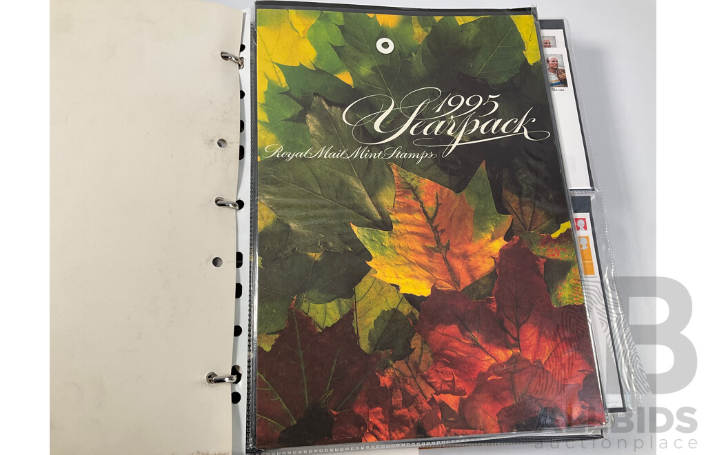 Album of United Kingdom Stamp Packs, PNCs, Stamp Books and First Day Covers Spanning 1994, 1995, 1996