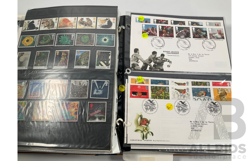 Album of United Kingdom Stamp Packs, PNCs, Stamp Books and First Day Covers Spanning 1994, 1995, 1996