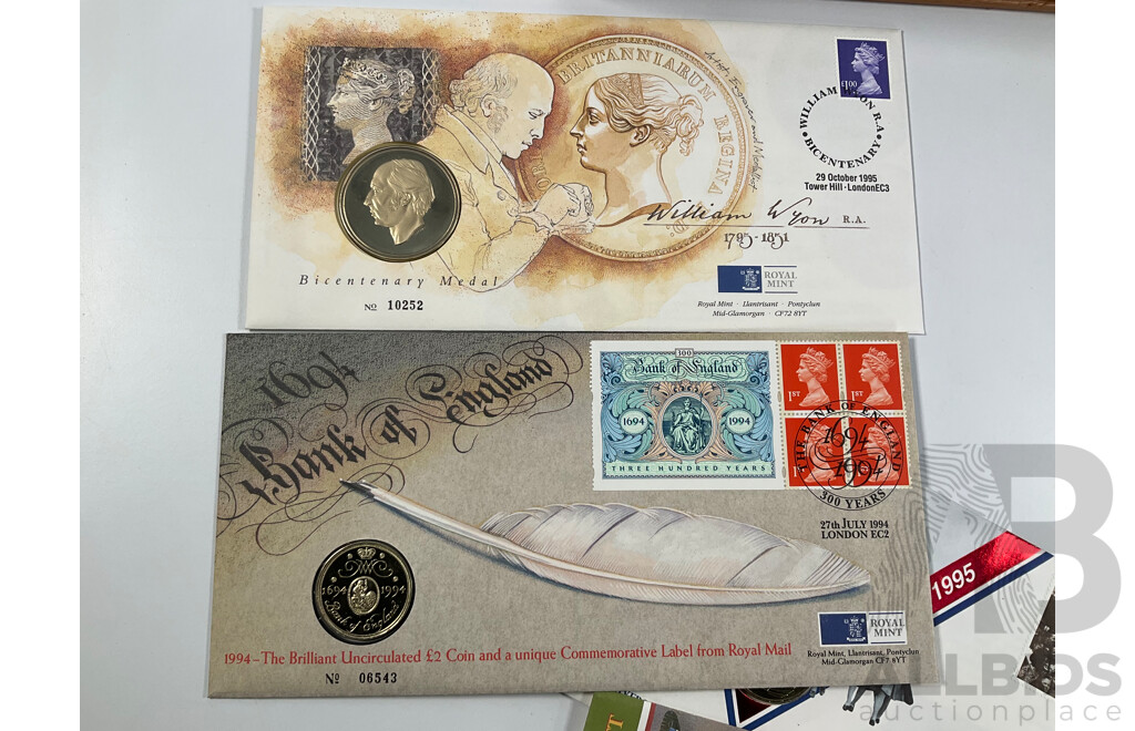 Album of United Kingdom Stamp Packs, PNCs, Stamp Books and First Day Covers Spanning 1994, 1995, 1996