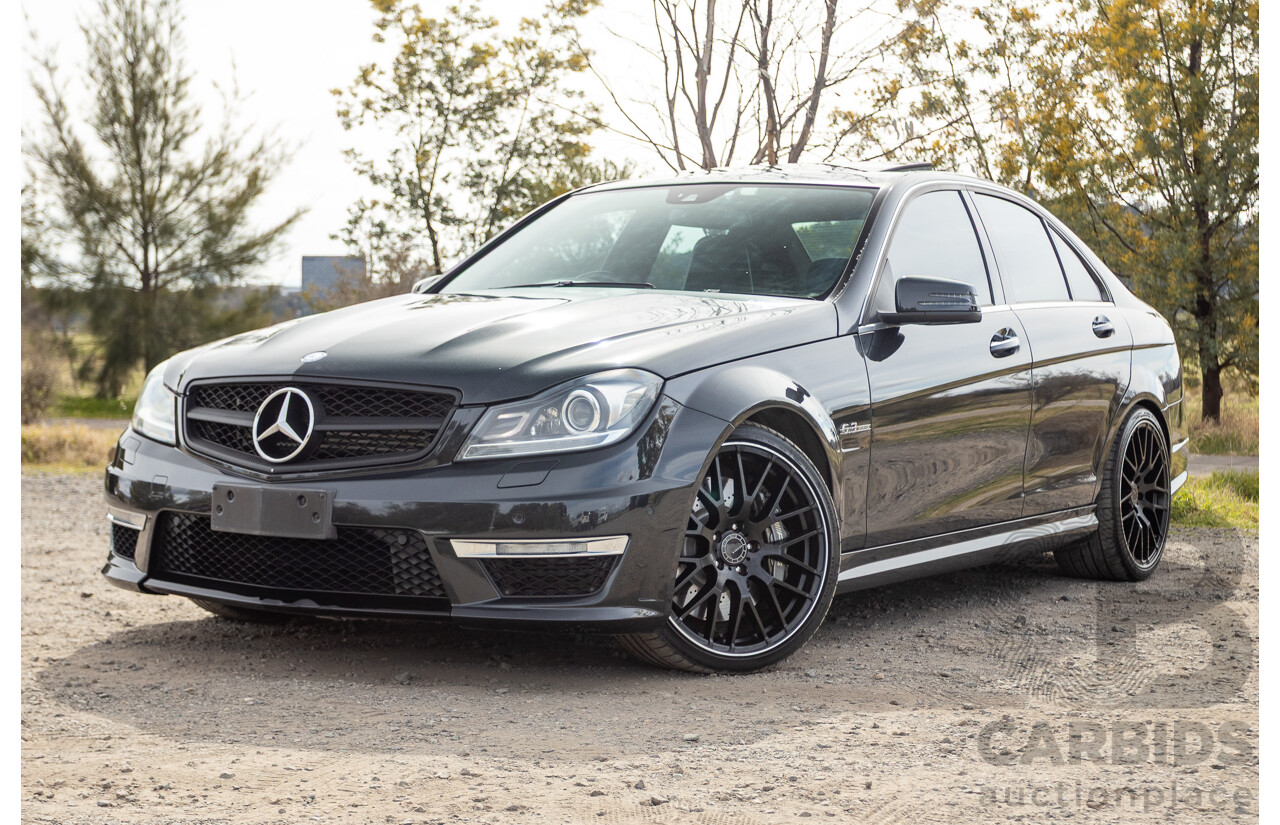 11/2011 Mercedes Benz C63 AMG W204 MY11 4d Sedan Magnetite Black Metallic V8 6.3L