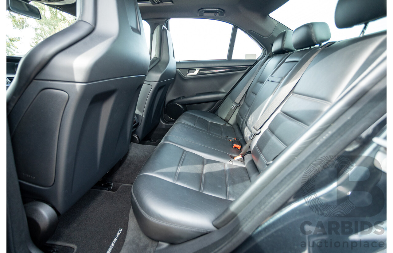 11/2011 Mercedes Benz C63 AMG W204 MY11 4d Sedan Magnetite Black Metallic V8 6.3L