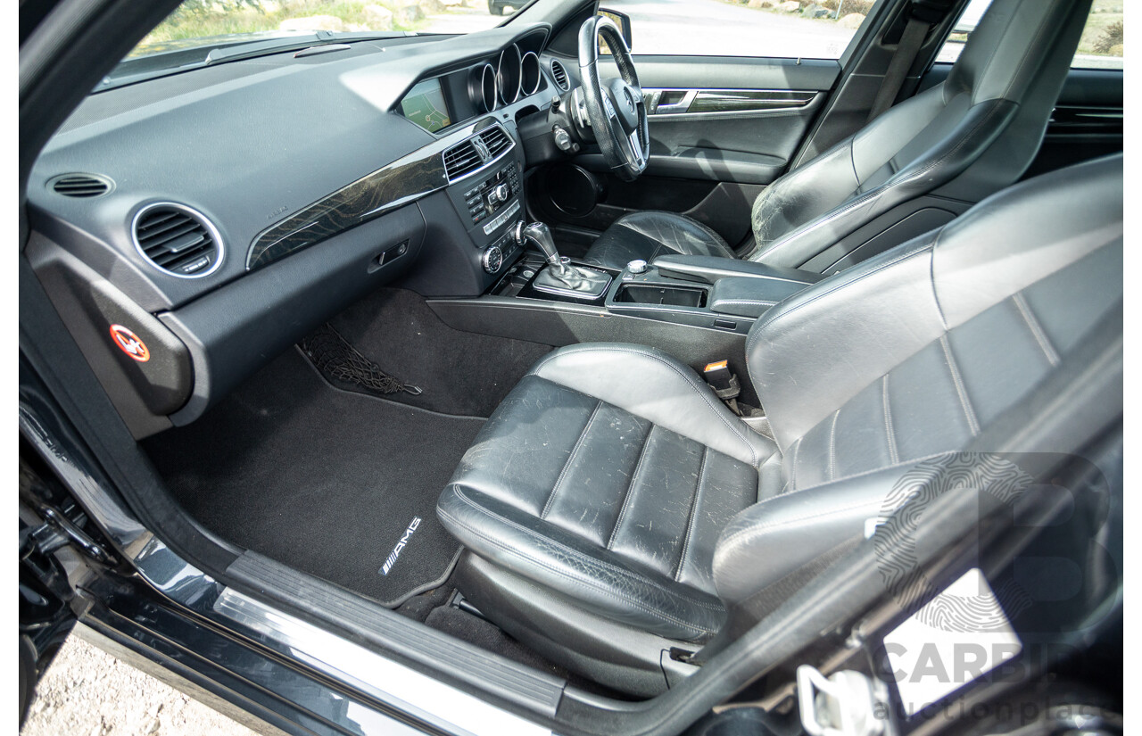 11/2011 Mercedes Benz C63 AMG W204 MY11 4d Sedan Magnetite Black Metallic V8 6.3L