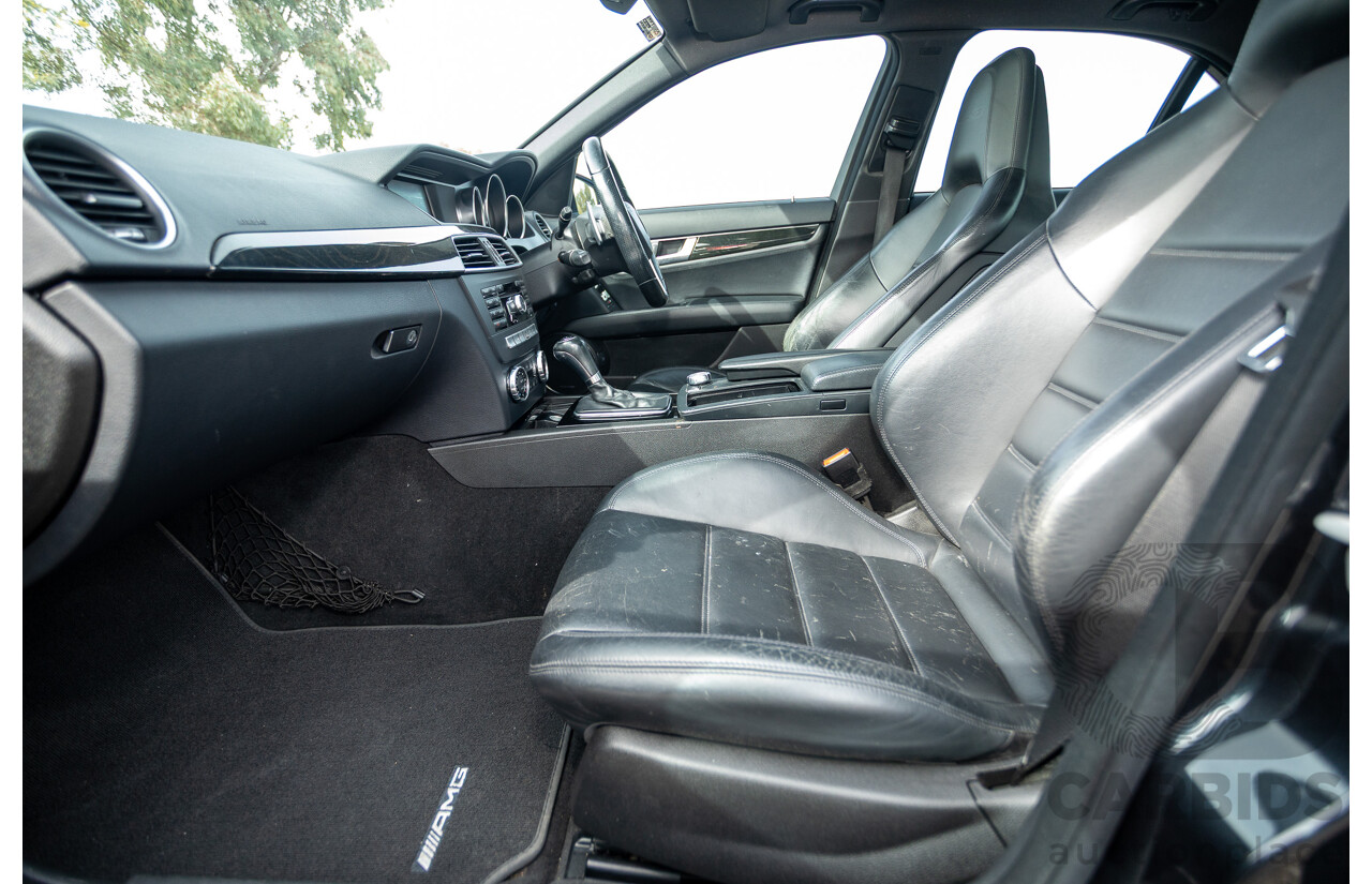 11/2011 Mercedes Benz C63 AMG W204 MY11 4d Sedan Magnetite Black Metallic V8 6.3L